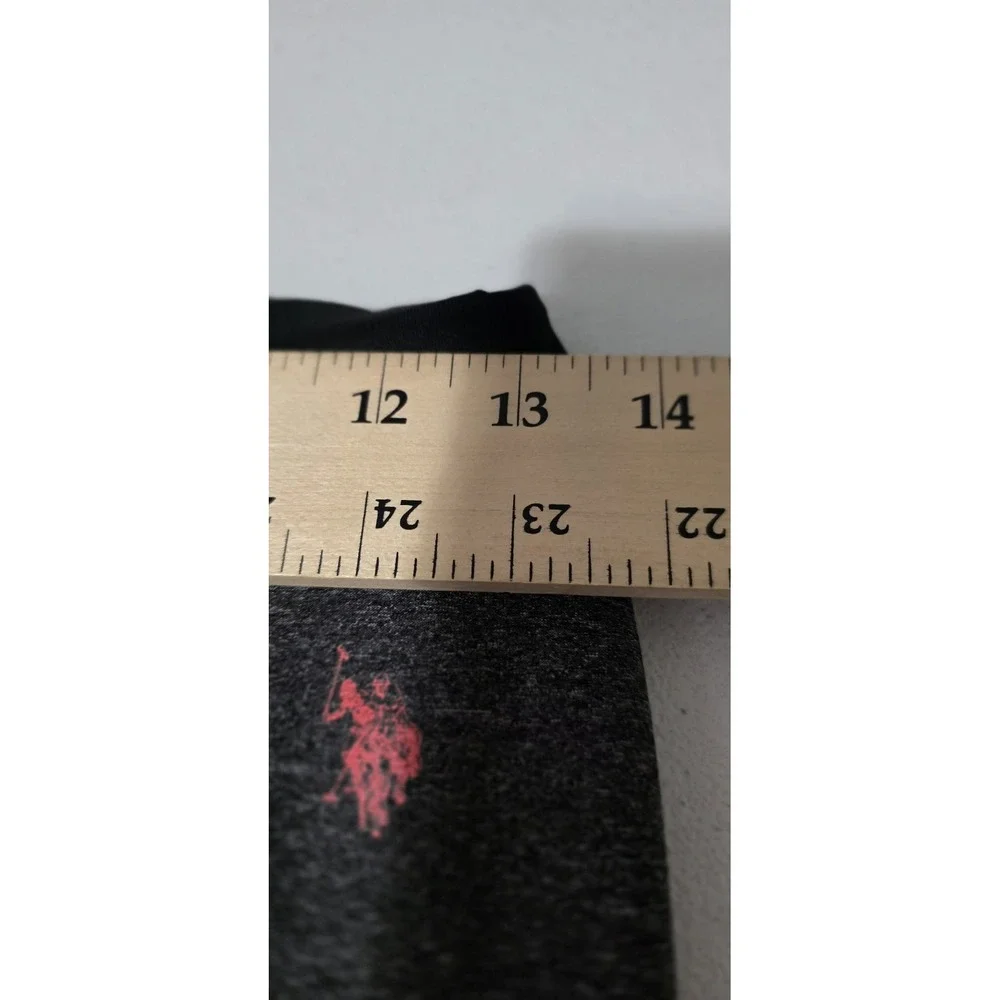 US‎ Polo Assn. Leggings Women's S Black Gray Stretch Mesh Activewear Yoga Pants